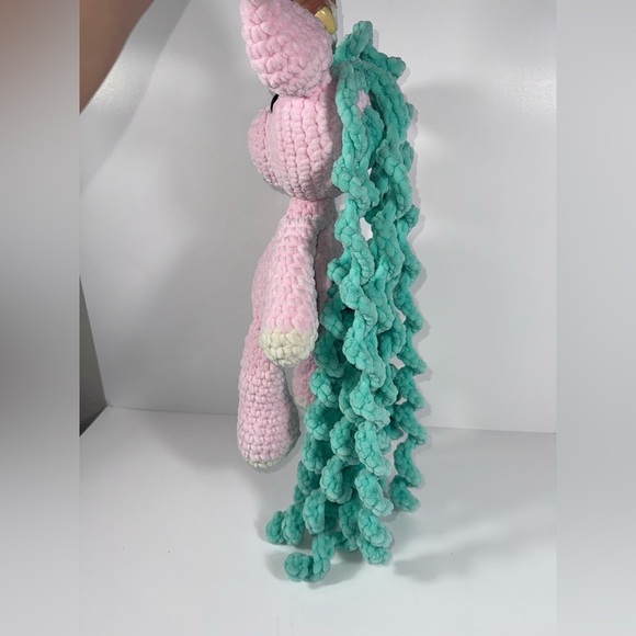 Unicorn crochet snuggler pink - Picture 5 of 7